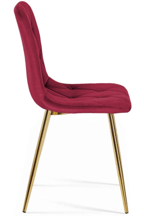 Krzesło tapicerowane BORGO VELVET BURGUNDY GOLD Lugano Krzesło tapicerowane BORGO VELVET BURGUNDY GOLD Lugano