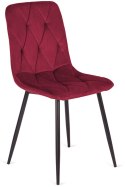 Krzesło tapicerowane BORGO VELVET BURGUNDY Lugano