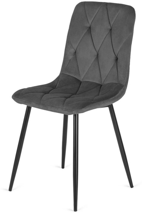 Krzesło tapicerowane BORGO VELVET DARK GREY II GATUNEK Lugano Krzesło tapicerowane BORGO VELVET DARK GREY II GATUNEK Lugano