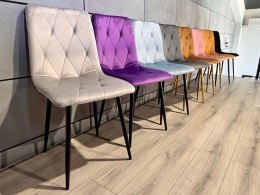 Krzesło tapicerowane BORGO VELVET LIGHT GREY II GATUNEK Lugano
