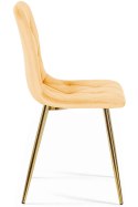 Krzesło tapicerowane BORGO VELVET MUSTARD GOLD Lugano