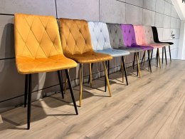 Krzesło tapicerowane BORGO VELVET MUSTARD Lugano