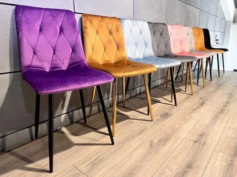 Krzesło tapicerowane BORGO VELVET PURPLE II GATUNEK Lugano Krzesło tapicerowane BORGO VELVET PURPLE II GATUNEK Lugano