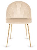 Krzesło tapicerowane CAMILA PINK VELVET GOLD Lugano
