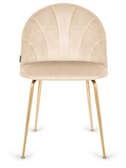 Krzesło tapicerowane CAMILA PINK VELVET GOLD Lugano