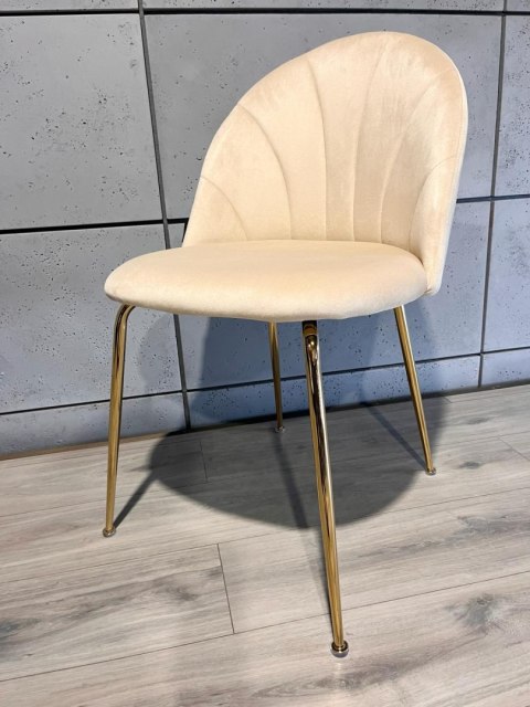 Krzesło tapicerowane CAMILA PINK VELVET GOLD Lugano Krzesło tapicerowane CAMILA PINK VELVET GOLD Lugano