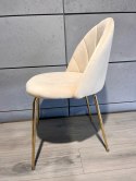 Krzesło tapicerowane CAMILA PINK VELVET GOLD Lugano