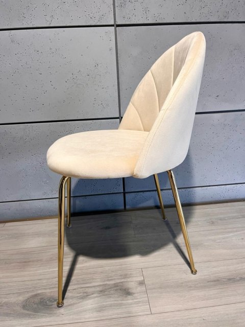 Krzesło tapicerowane CAMILA PINK VELVET GOLD Lugano Krzesło tapicerowane CAMILA PINK VELVET GOLD Lugano