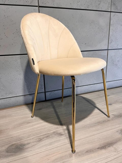 Krzesło tapicerowane CAMILA PINK VELVET GOLD Lugano Krzesło tapicerowane CAMILA PINK VELVET GOLD Lugano