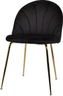 Krzesło tapicerowane CAMILA BLACK VELVET GOLD II GATUNEK Lugano
