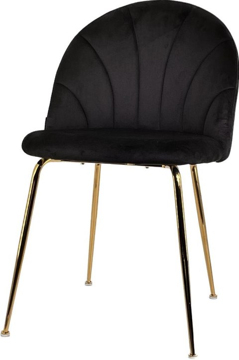 Krzesło tapicerowane CAMILA BLACK VELVET GOLD II GATUNEK Lugano Krzesło tapicerowane CAMILA BLACK VELVET GOLD II GATUNEK Lugano