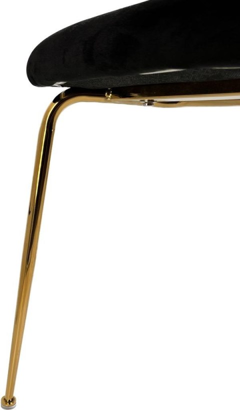 Krzesło tapicerowane CAMILA BLACK VELVET GOLD II GATUNEK Lugano Krzesło tapicerowane CAMILA BLACK VELVET GOLD II GATUNEK Lugano