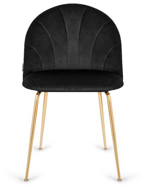 Krzesło tapicerowane CAMILA BLACK VELVET GOLD Lugano Krzesło tapicerowane CAMILA BLACK VELVET GOLD Lugano