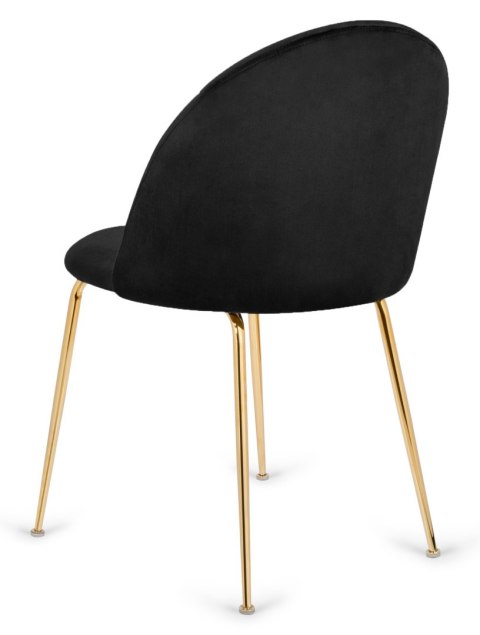 Krzesło tapicerowane CAMILA BLACK VELVET GOLD Lugano Krzesło tapicerowane CAMILA BLACK VELVET GOLD Lugano