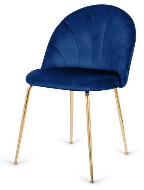 Krzesło tapicerowane CAMILA BLUE VELVET GOLD Lugano Krzesło tapicerowane CAMILA BLUE VELVET GOLD Lugano