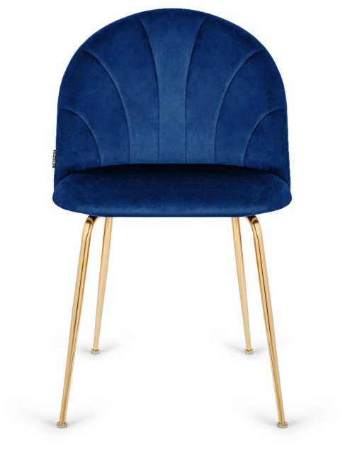 Krzesło tapicerowane CAMILA BLUE VELVET GOLD Lugano Krzesło tapicerowane CAMILA BLUE VELVET GOLD Lugano