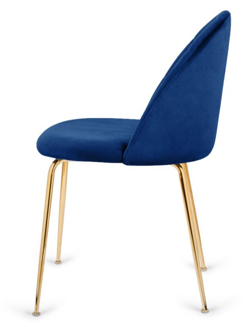 Krzesło tapicerowane CAMILA BLUE VELVET GOLD Lugano Krzesło tapicerowane CAMILA BLUE VELVET GOLD Lugano