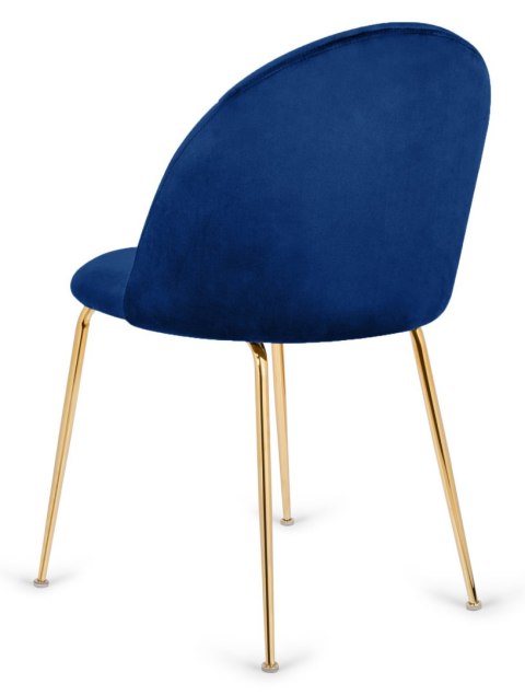 Krzesło tapicerowane CAMILA BLUE VELVET GOLD Lugano Krzesło tapicerowane CAMILA BLUE VELVET GOLD Lugano