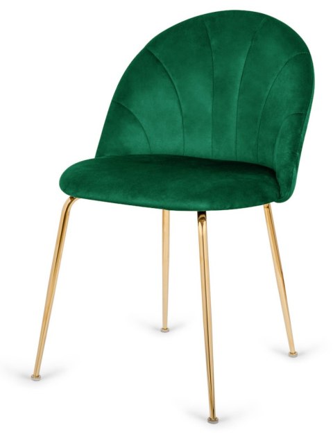 Krzesło tapicerowane CAMILA GREEN VELVET GOLD Lugano Krzesło tapicerowane CAMILA GREEN VELVET GOLD Lugano