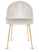 Krzesło tapicerowane CAMILA GREY VELVET GOLD Lugano