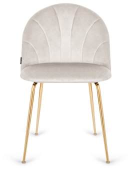 Krzesło tapicerowane CAMILA GREY VELVET GOLD Lugano
