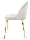 Krzesło tapicerowane CAMILA GREY VELVET GOLD Lugano