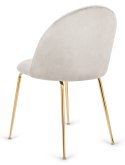 Krzesło tapicerowane CAMILA GREY VELVET GOLD Lugano