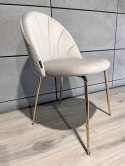 Krzesło tapicerowane CAMILA GREY VELVET GOLD Lugano