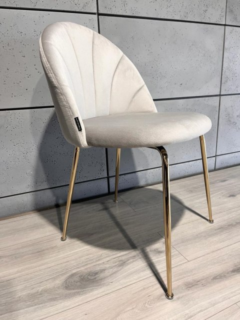 Krzesło tapicerowane CAMILA GREY VELVET GOLD Lugano Krzesło tapicerowane CAMILA GREY VELVET GOLD Lugano