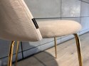 Krzesło tapicerowane CAMILA GREY VELVET GOLD Lugano
