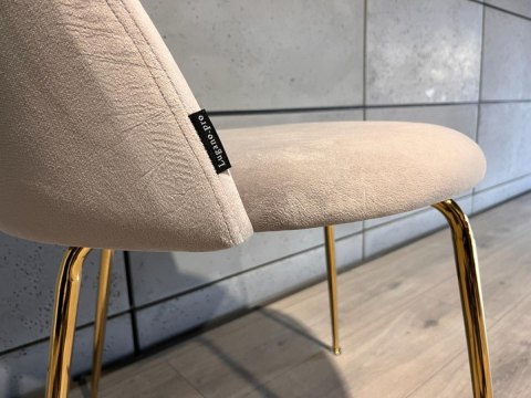 Krzesło tapicerowane CAMILA GREY VELVET GOLD Lugano Krzesło tapicerowane CAMILA GREY VELVET GOLD Lugano