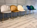 Krzesło tapicerowane CAMILA GREY VELVET GOLD Lugano