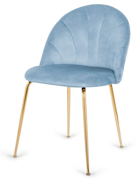 Krzesło tapicerowane CAMILA LIGHT BLUE VELVET GOLD Lugano Krzesło tapicerowane CAMILA LIGHT BLUE VELVET GOLD Lugano