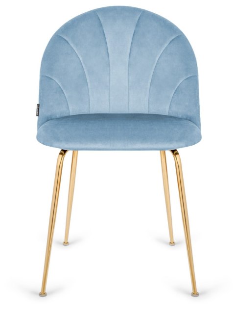 Krzesło tapicerowane CAMILA LIGHT BLUE VELVET GOLD Lugano Krzesło tapicerowane CAMILA LIGHT BLUE VELVET GOLD Lugano