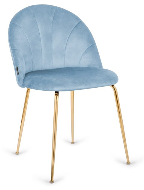 Krzesło tapicerowane CAMILA LIGHT BLUE VELVET GOLD Lugano Krzesło tapicerowane CAMILA LIGHT BLUE VELVET GOLD Lugano