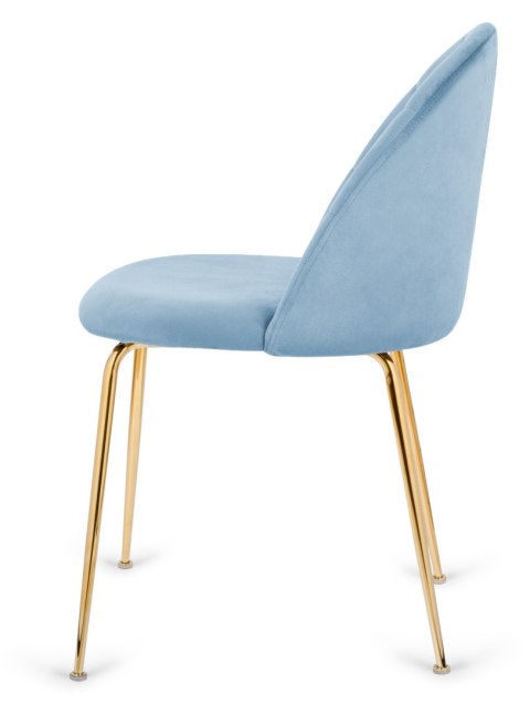 Krzesło tapicerowane CAMILA LIGHT BLUE VELVET GOLD Lugano Krzesło tapicerowane CAMILA LIGHT BLUE VELVET GOLD Lugano