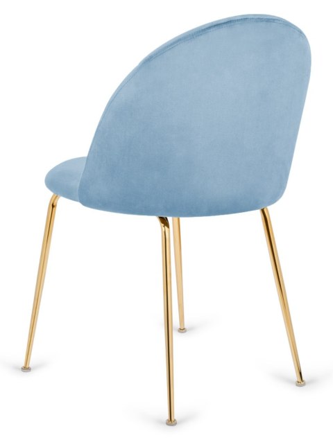 Krzesło tapicerowane CAMILA LIGHT BLUE VELVET GOLD Lugano Krzesło tapicerowane CAMILA LIGHT BLUE VELVET GOLD Lugano