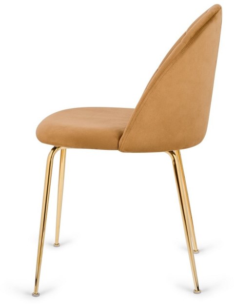 Krzesło tapicerowane CAMILA TRUFLE VELVET GOLD Lugano Krzesło tapicerowane CAMILA TRUFLE VELVET GOLD Lugano