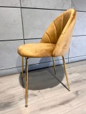 Krzesło tapicerowane CAMILA TRUFLE VELVET GOLD Lugano