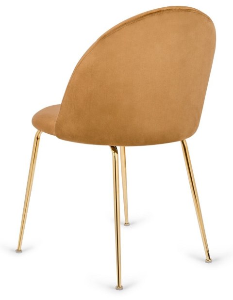 Krzesło tapicerowane CAMILA TRUFLE VELVET GOLD Lugano Krzesło tapicerowane CAMILA TRUFLE VELVET GOLD Lugano