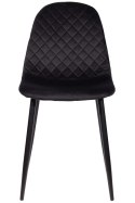 Krzesło tapicerowane CARO VELVET BLACK II GATUNEK Lugano