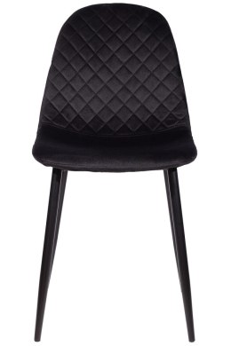 Krzesło tapicerowane CARO VELVET BLACK II GATUNEK Lugano