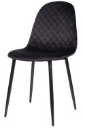 Krzesło tapicerowane CARO VELVET BLACK II GATUNEK Lugano