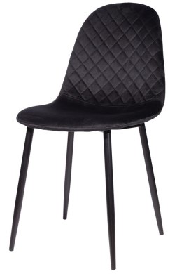 Krzesło tapicerowane CARO VELVET BLACK II GATUNEK Lugano