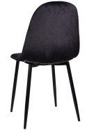 Krzesło tapicerowane CARO VELVET BLACK II GATUNEK Lugano
