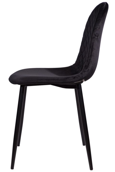 Krzesło tapicerowane CARO VELVET BLACK II GATUNEK Lugano Krzesło tapicerowane CARO VELVET BLACK II GATUNEK Lugano
