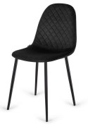 Krzesło tapicerowane CARO VELVET BLACK II GATUNEK Lugano