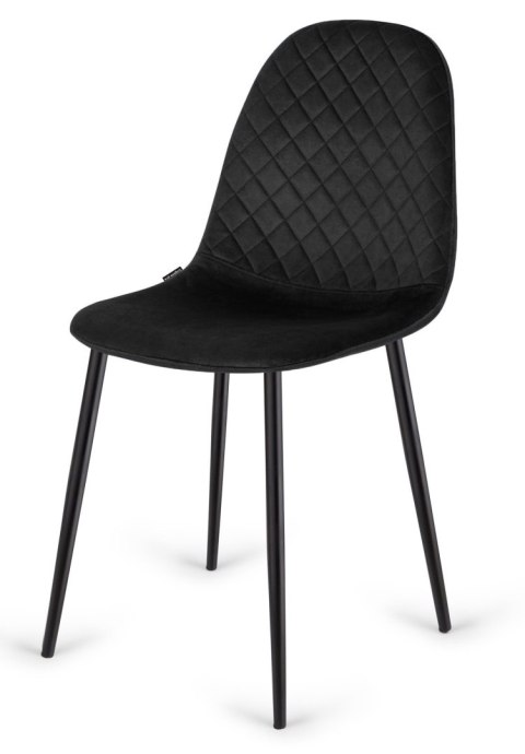 Krzesło tapicerowane CARO VELVET BLACK II GATUNEK Lugano Krzesło tapicerowane CARO VELVET BLACK II GATUNEK Lugano
