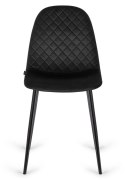 Krzesło tapicerowane CARO VELVET BLACK II GATUNEK Lugano
