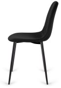 Krzesło tapicerowane CARO VELVET BLACK II GATUNEK Lugano
